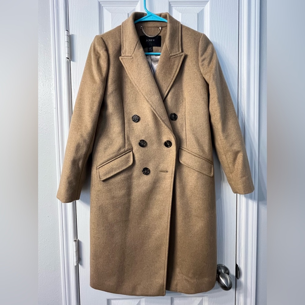 J. Crew Double-Breasted Topcoat in Italian Wool-Cashmere